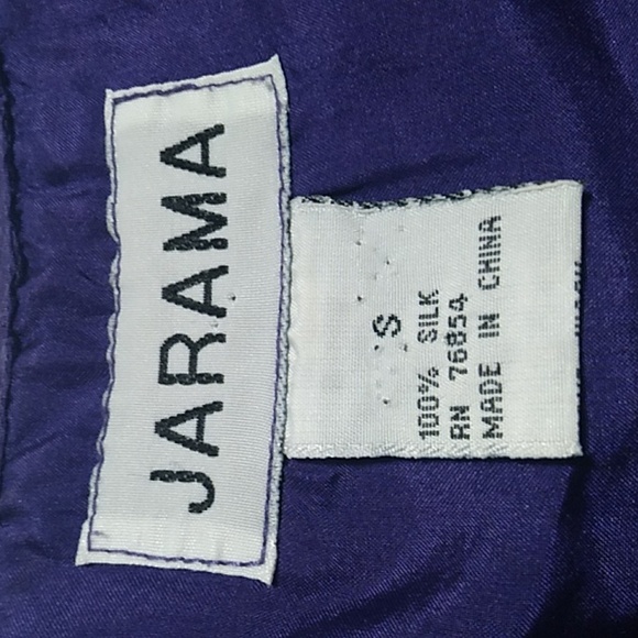 Vintage Jarama Purple Silk 💜 Top Sz.S Like New Condition (X-52 CRATE) - Picture 4 of 9